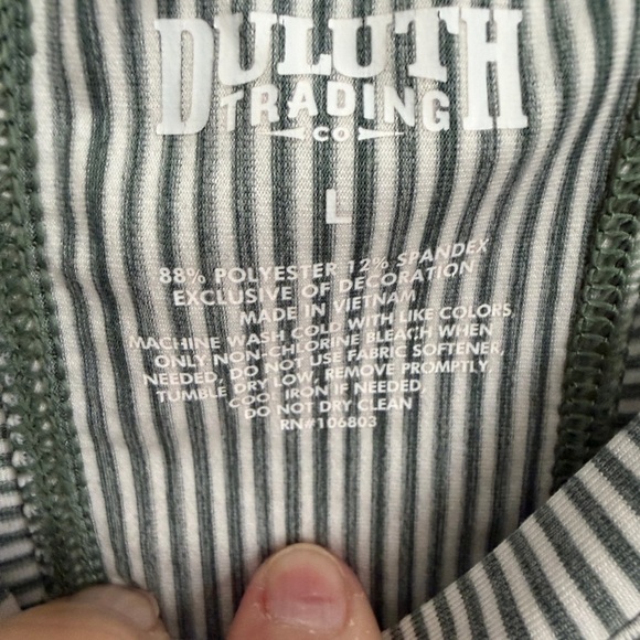 Duluth Trading Co. Women’s Performance Stripe Short Sleeve Top Size L - Picture 3 of 5